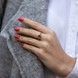 Золотое кольцо с одним круглым дымчатым кварцем в классическом стиле 11722sq, 17,5 размер