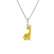 Срібний кулон Жираф Помаранчевий з емаллю (12х20) Арт. 5543uuk-1