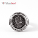 Авторское серебряное кольцо перстень "EJ Ave Caesar" в виде древнеримских денариев Арт. 1075/EJ