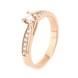 Золотое кольцо классическое с бриллиантами YZ5604, 17 размер