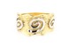 Широкое кольцо из желтого золота 585 структурное волнистое КК11401, 17 размер, 17