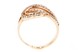 Золотое кольцо классическое завитком с фианитами 11764, 17 размер