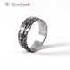 Текстурований срібний перстень "EJ Effort" з чорнінням Арт.1083EJ