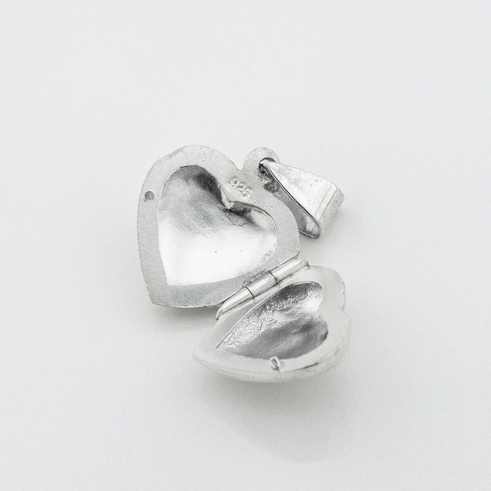 Срібний кулон для фото Серце гладке 3301069