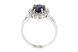 Серебряное кольцо с синим сапфиром и фианитами 9767, 18,5 размер, 18-5, Синий