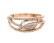 Золотое кольцо с дорожками белыми фианитами 11440, 17,5 размер