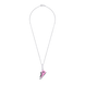 Кулон Кед Розовый с эмалью из серебра для девочки (8х16) Арт. 5544uuk3-1