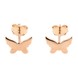Золоті сережки-пусети (гвоздики) "Метелики" без вставок C12671