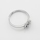 Срібний перстень тонкий Квітка з білими фіанітами 111097-4, 16 розмір