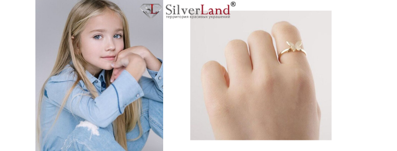 картинка серебряные кольца для девочки в каталоге м=интернет-магазина Сильверленд