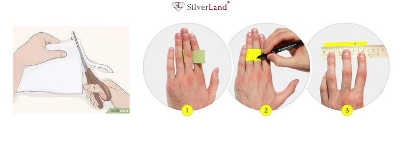 Картинка как измерять размер пальца под кольцо мужчине Сильверленд
