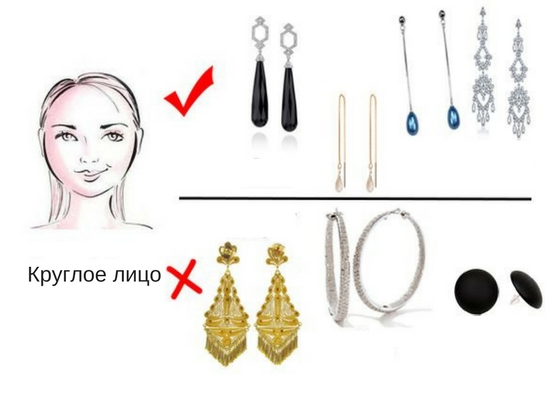 Какие серьги для круглого типа лица выбрать девушке - интернет-магазин ювелирных украшений silverland.ua